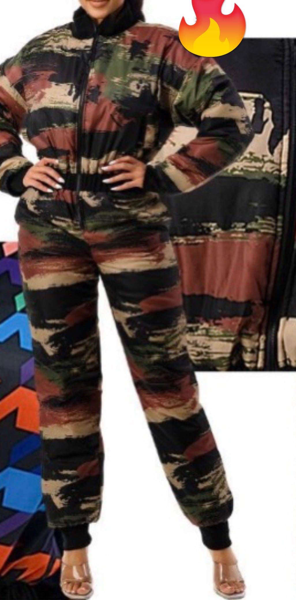 Camo Brimmer Jumpsuit