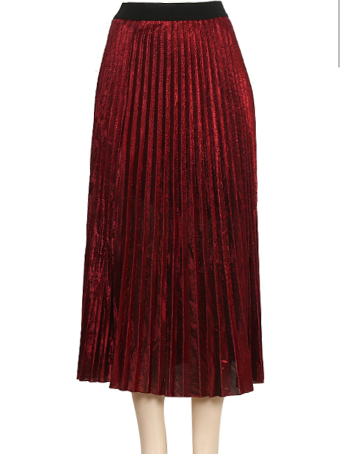 Show Stopping Pleated Shimmer Skirt