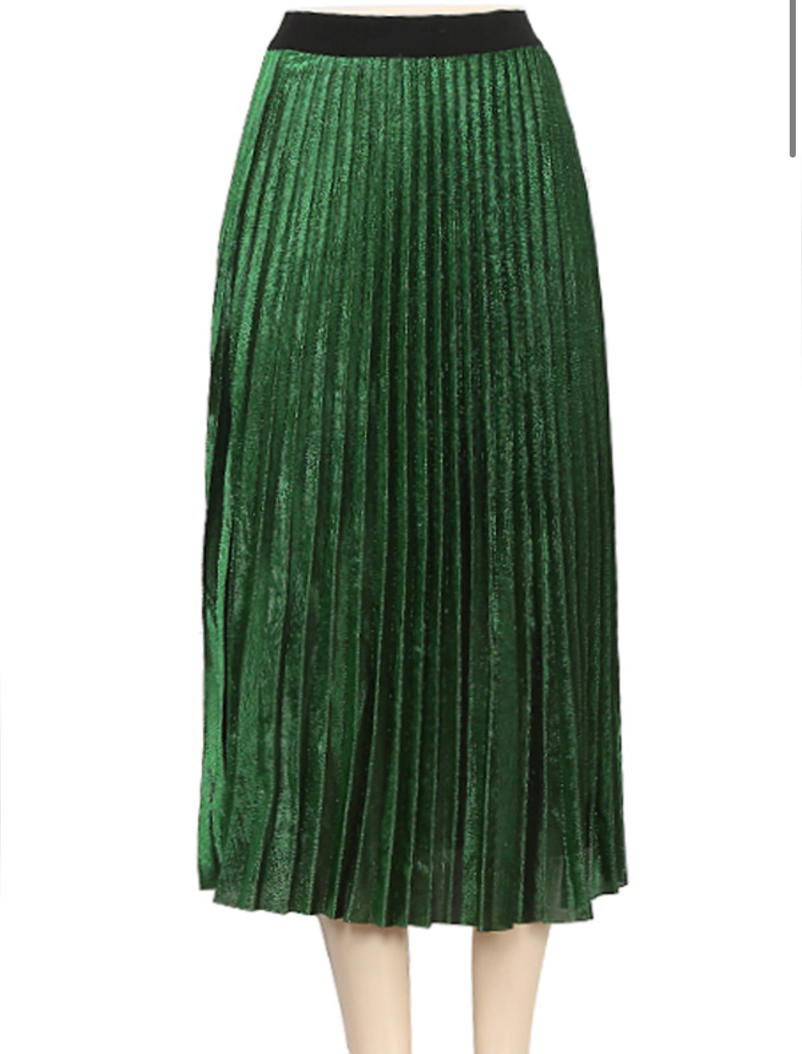 Show Stopping Pleated Shimmer Skirt