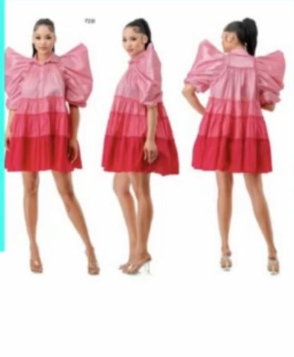 Puff Sleeved Babydoll Dress
