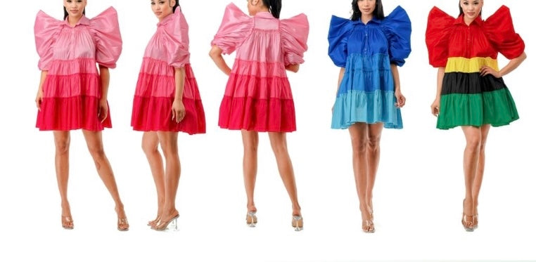 Puff Sleeved Babydoll Dress