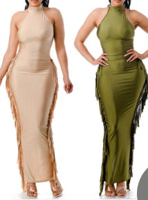 Kayla Fringe Skirt Set